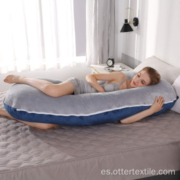 Almohada de cuerpo de cojín para dormir de lado para mujeres embarazadas
